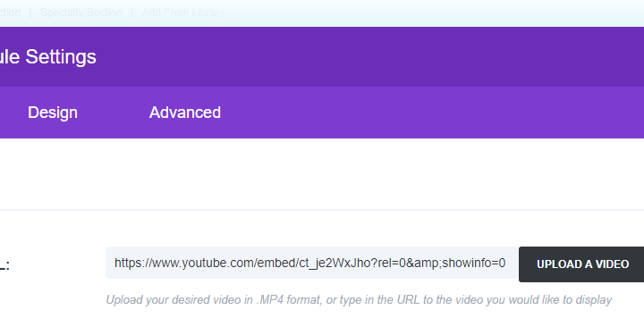 Divi video as a youtube video